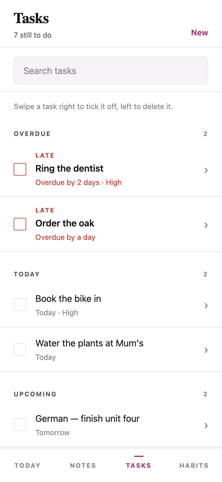 TASKS